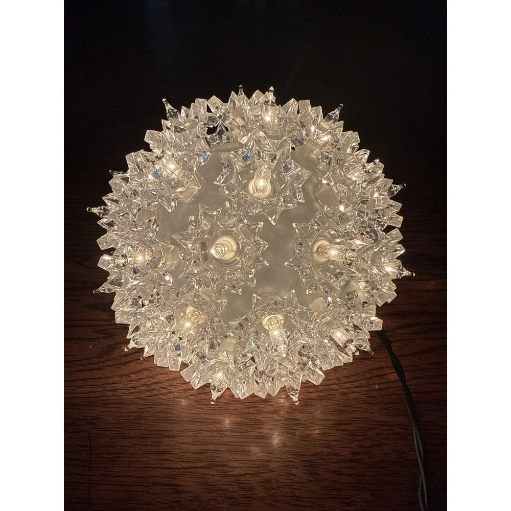 Vtg GKI/Bethlehem Lighting Clear/White 50 Light Starlight Sphere Constellation